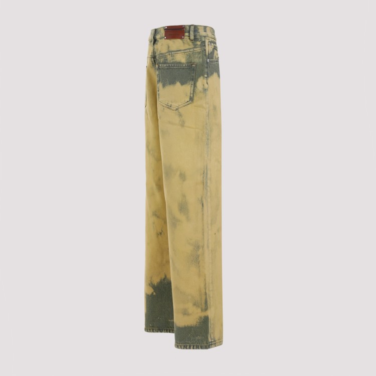 Shop Dries Van Noten Lime Yellow Cotton Pine Pants In Green