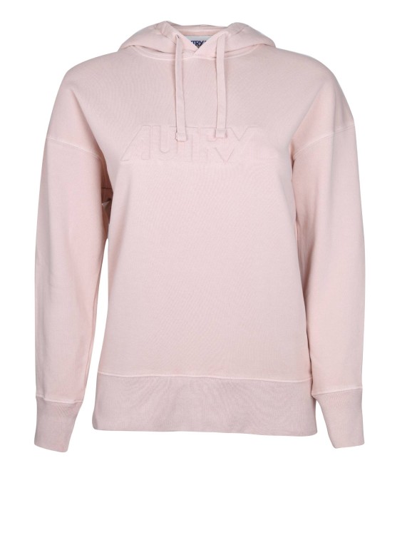 Shop Autry Cotton Sweatshirt With Embossed Logo In Pink