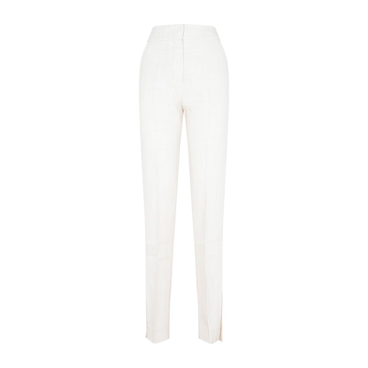 Shop Jacquemus Tibau Off White Linen Pants