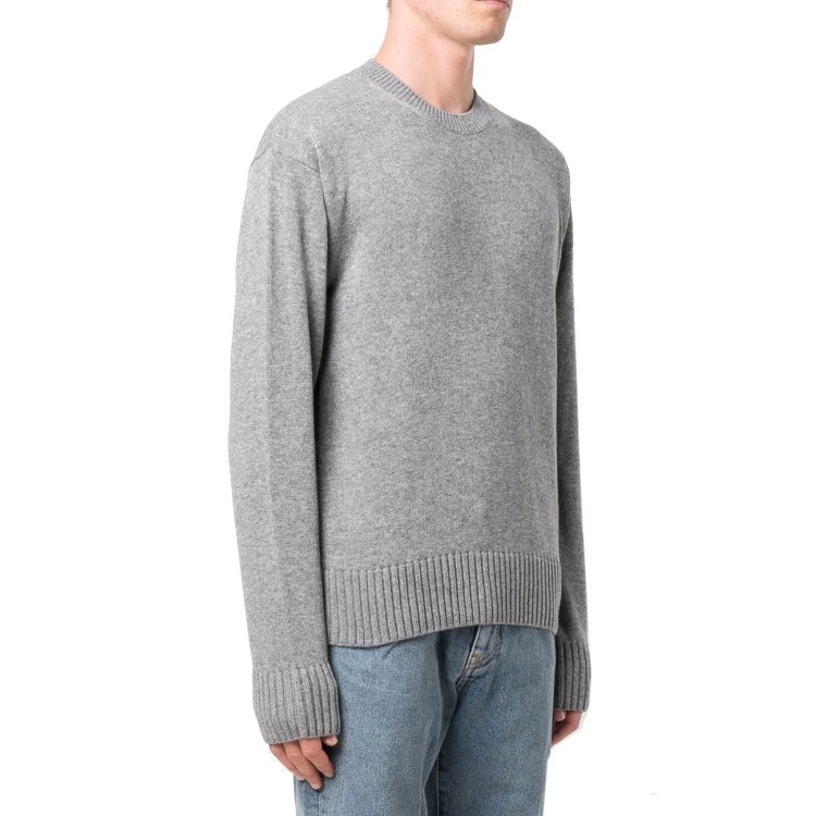 Shop Off-white Crew Neck Sweater In Grey