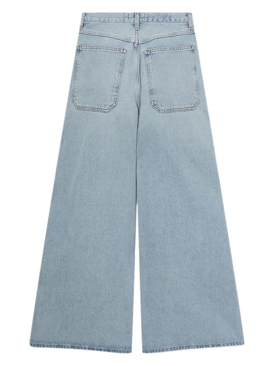 Agolde Womens Baggy Wide-leg Organic Cotton-blend Denim Jeans Libertine In Blue
