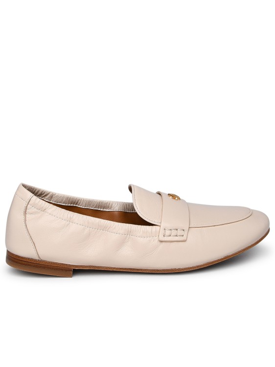 Tory Burch Ballet Loafers In Cream Leather In Neutrals