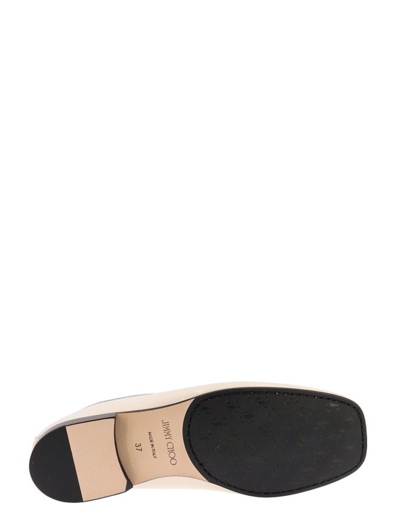 Shop Jimmy Choo Loafers In Patent Leather With Metal Horsebit In Neutrals