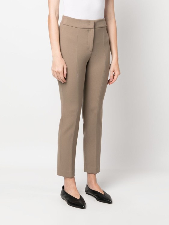 Shop Peserico Brown Straight Trousers