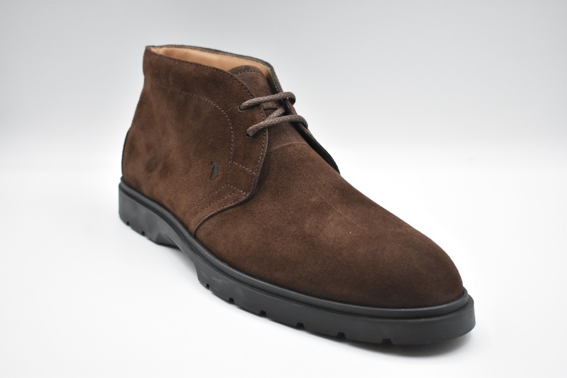 Tod's Man Ankle Boots Dark Brown Size 11 Leather In Brown
