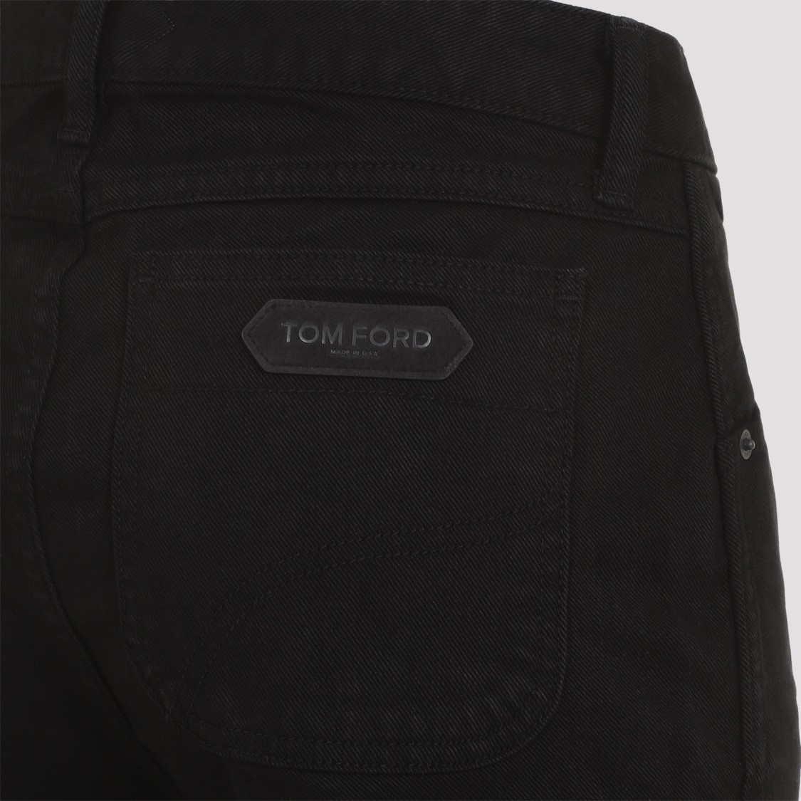 Shop Tom Ford Black Cotton Jeans