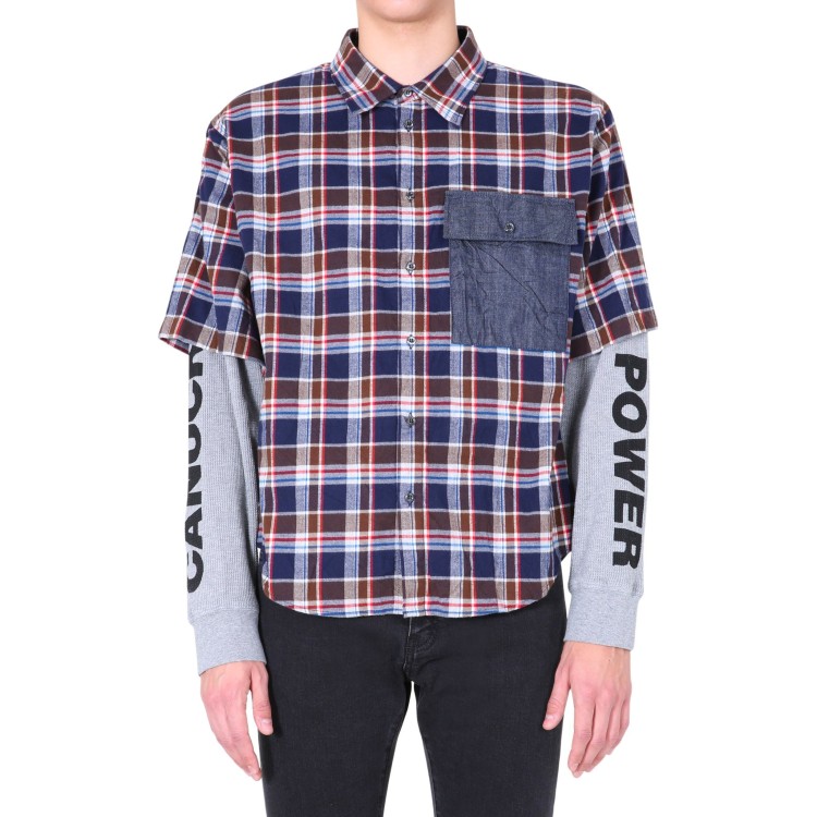 Shop Dsquared2 Double Sleeves Casual Shirt In Multicolor