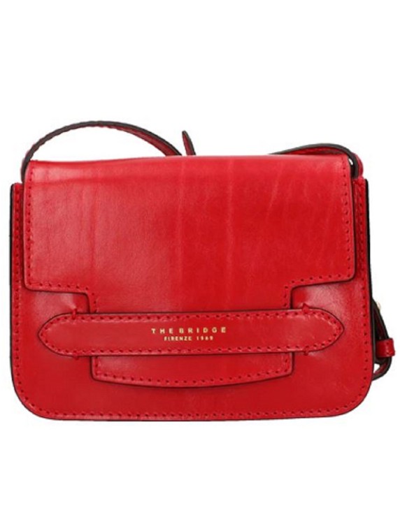 The Bridge Red Leather Shoulder Bag