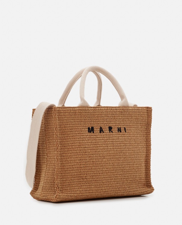 Shop Marni Brown Twin Handles Bag
