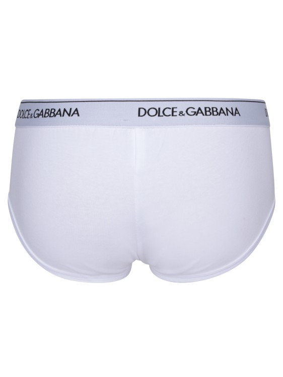 Shop Dolce & Gabbana Bi-pack Slip In White