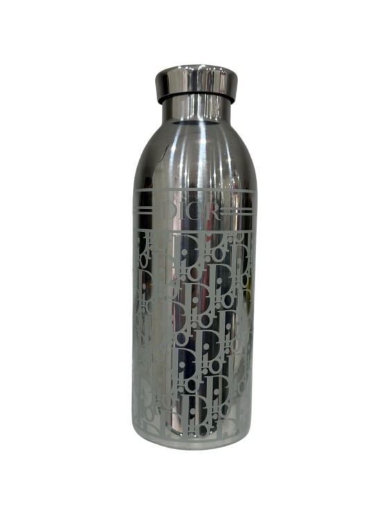 Dior Silver-colored Stainless Steel Oblique Bottle