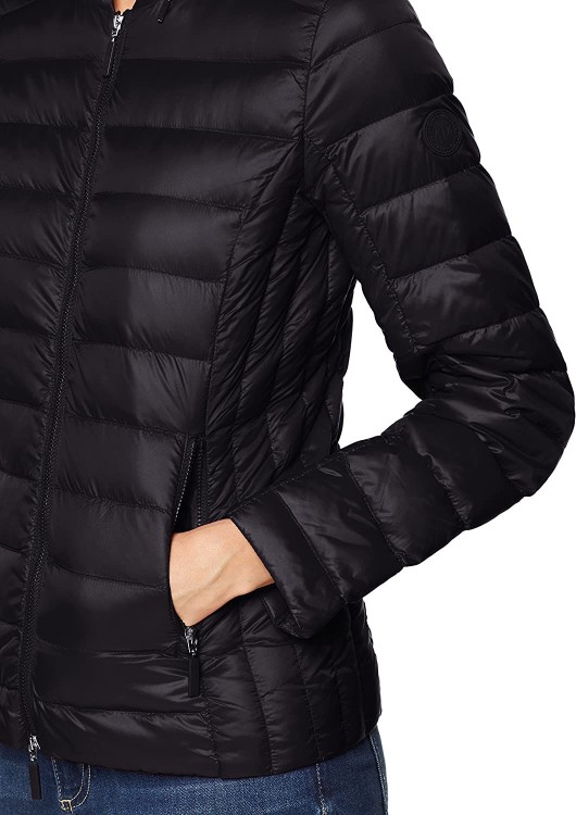 Armani Exchange Packable Quilted Down Jacket In Black
