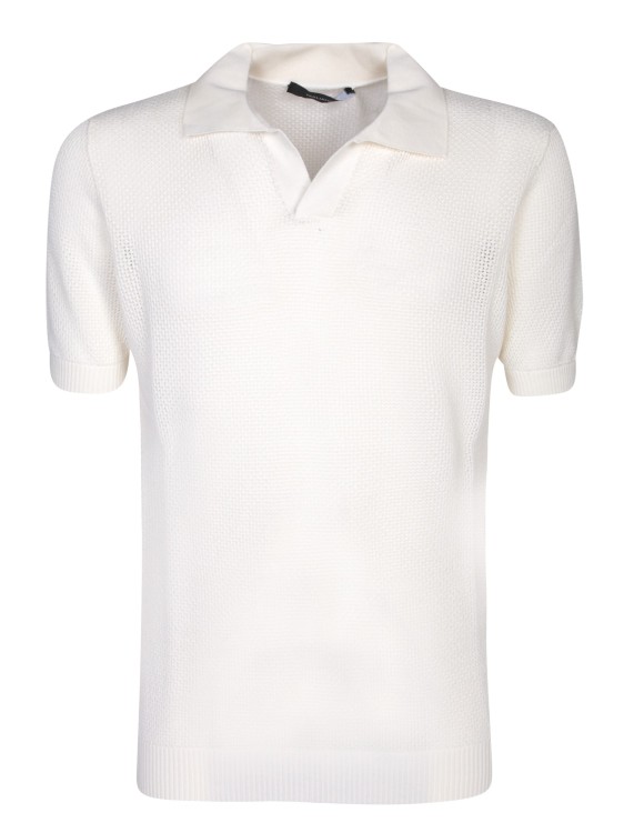 Shop Tagliatore Cotton Polo Shirt In White