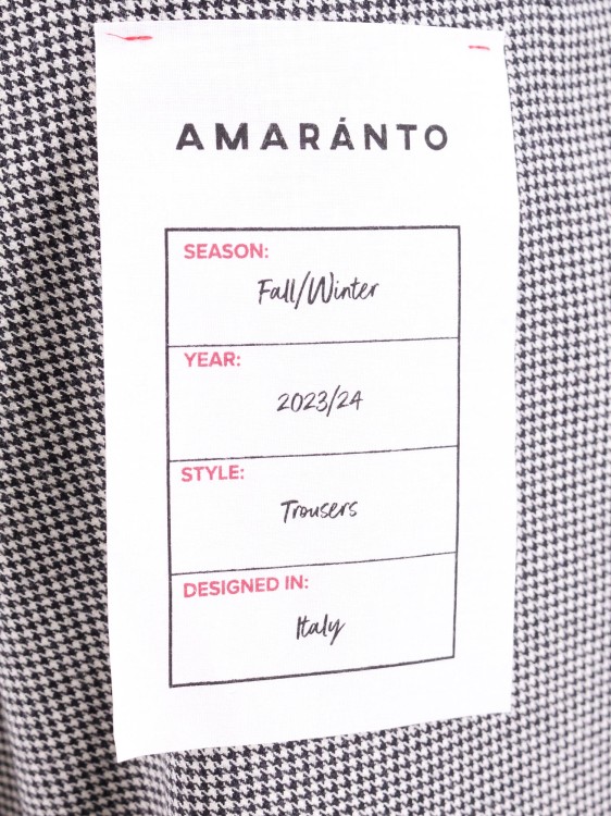Shop Amaranto Pied-de-poule Virgin Wool Trouser In Grey