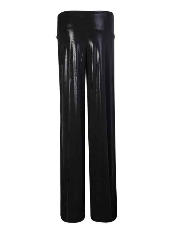 Shop Norma Kamali Black Wide-leg Trousers