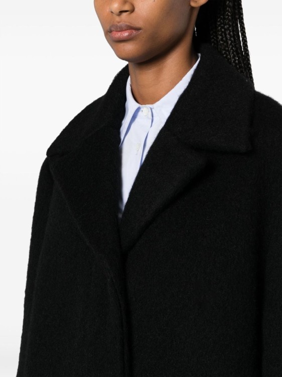 Shop Jil Sander Black Wool Blend Coat