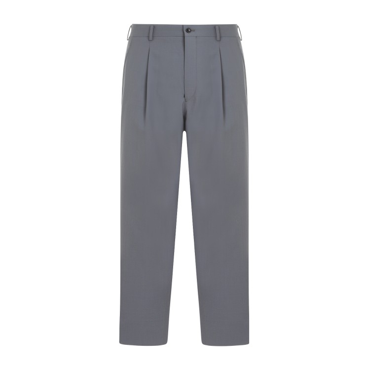 Shop Comme Des Garçons Gray Wool Pants In Grey