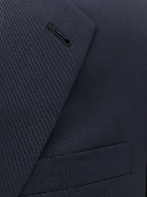 Shop Giorgio Armani Soho Virgin Wool Suit In Blue