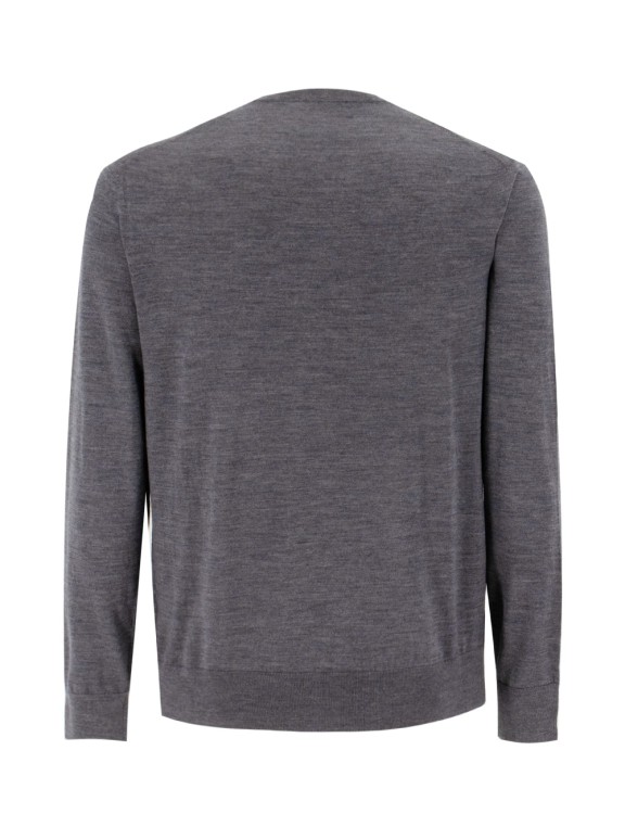 Shop Ballantyne Mineral Colored Pure Wool Sweater In Grey