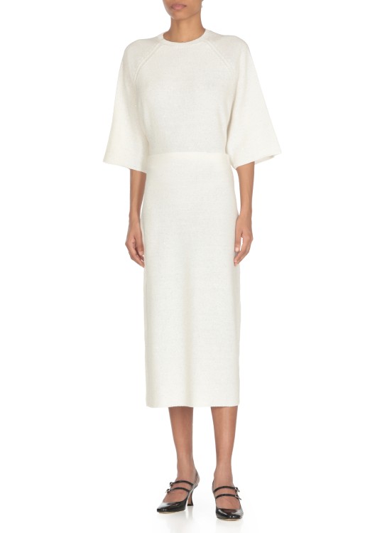 Shop Fabiana Filippi Linen And Cotton Skirt In White