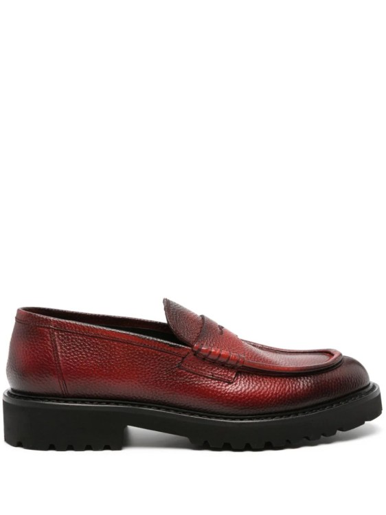 Doucal's Tumbled Multicolored Loafers In Black