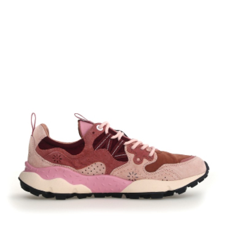 Shop Flower Mountain Yamano Antique Pink Coccio And Bordeaux Sneakers