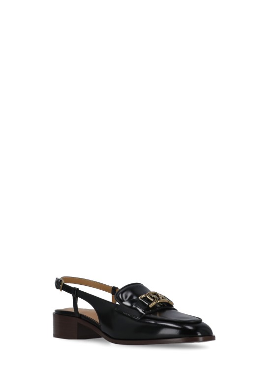 Shop Tod's Black Smooth Leather Mules