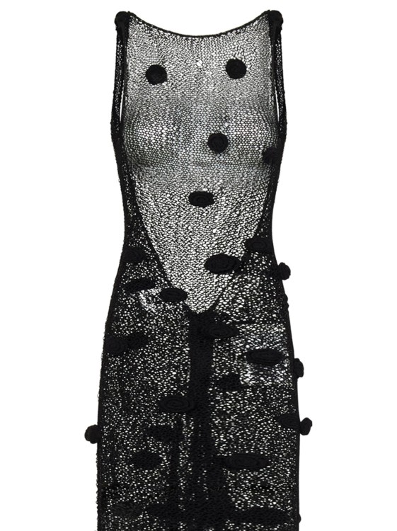 Shop Magda Butrym Black Crochet Maxi Dress