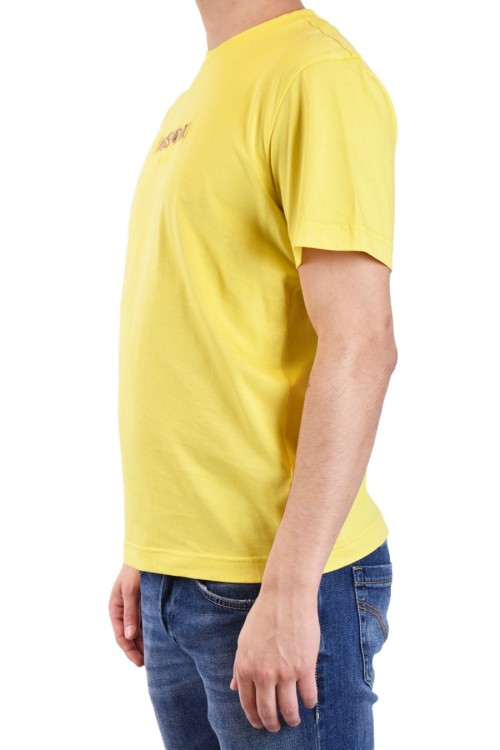 Shop Missoni Yellow Cotton T-shirt In Gold