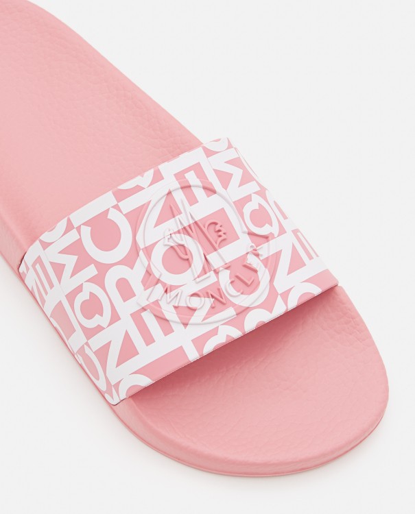 Moncler Jeanne Rubber Slides In Pink
