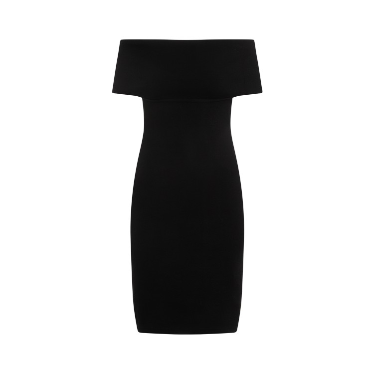 Shop Bottega Veneta Textured Black Technical Nylon Midi Dress