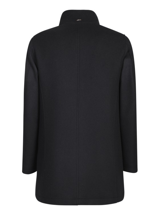 Shop Herno Wool-blend Coat In Black