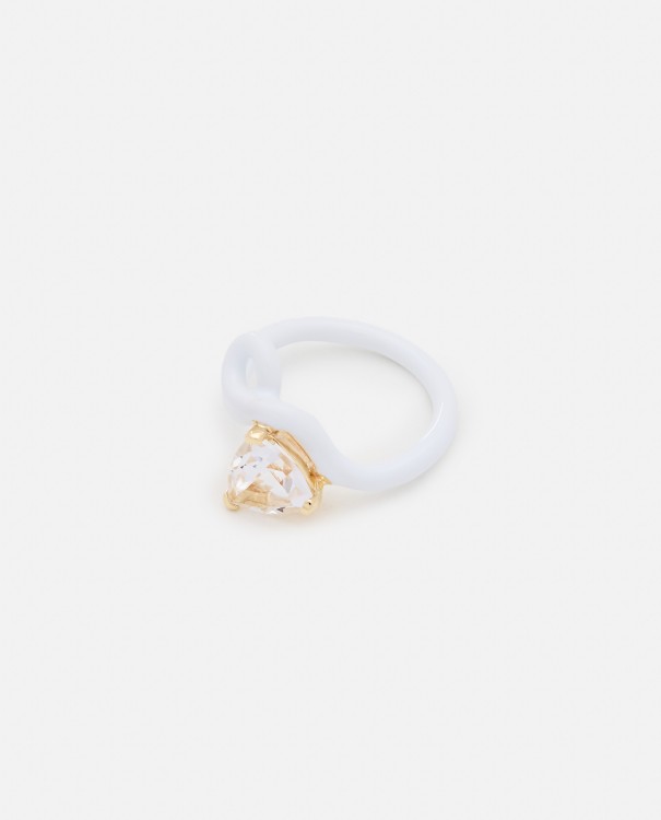 Shop Bea Bongiasca Trillion Ring In White