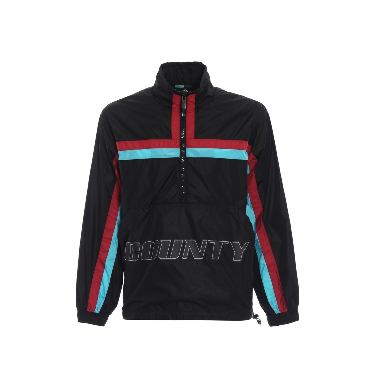 Shop Marcelo Burlon County Of Milan Logo Windbreaker Jacket In Black