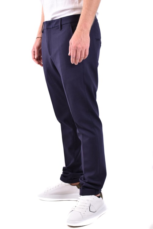 Dondup Blue Viscose Blend Trousers In Blue