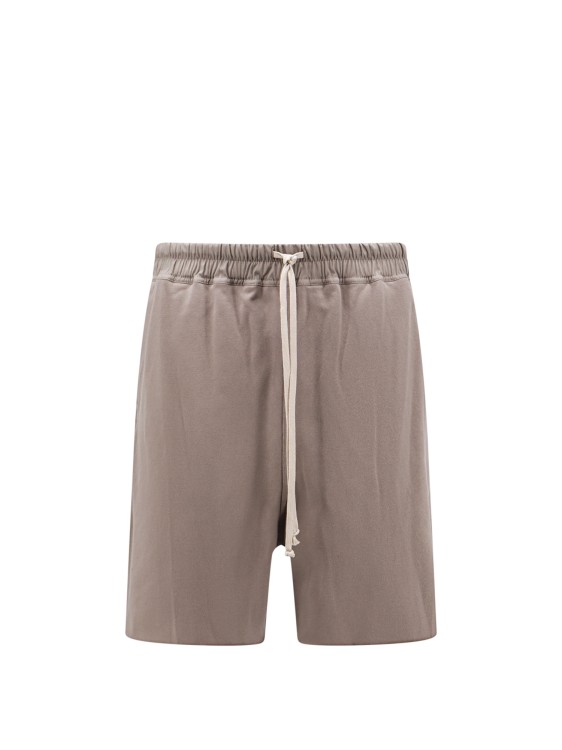 Shop Rick Owens Organic Cotton Bermuda Shorts With Laterali Slits In Brown