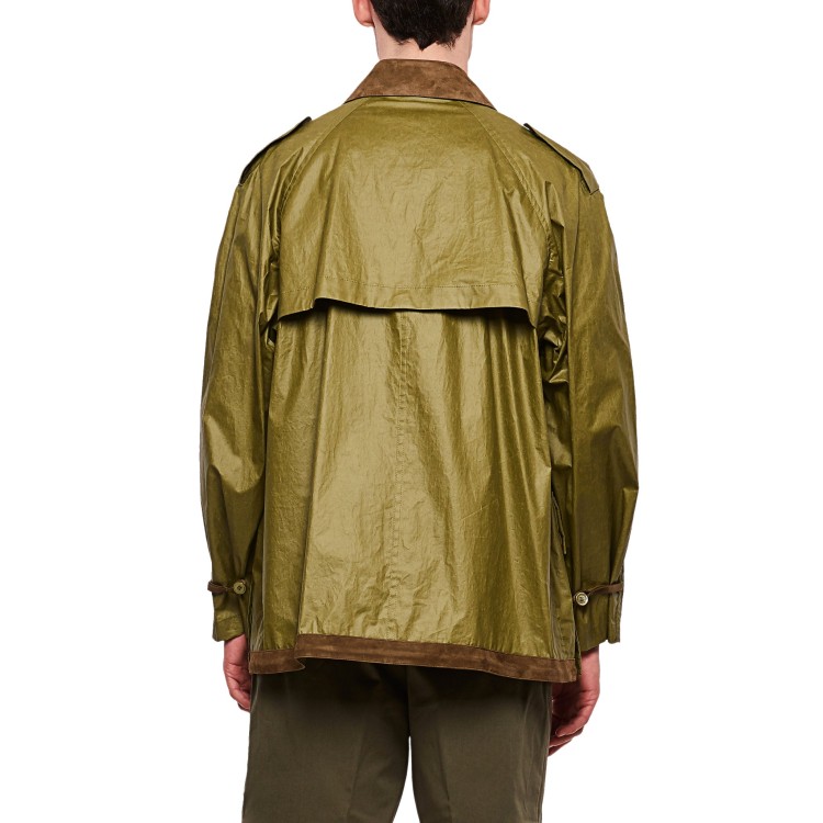 Shop Fendi Windbreaker Jacket In Green