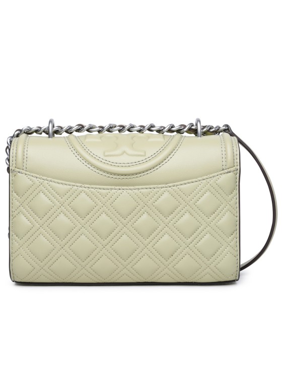 Shop Tory Burch Small 'fleming' Shoulder Bag In Green Leather In Neutrals