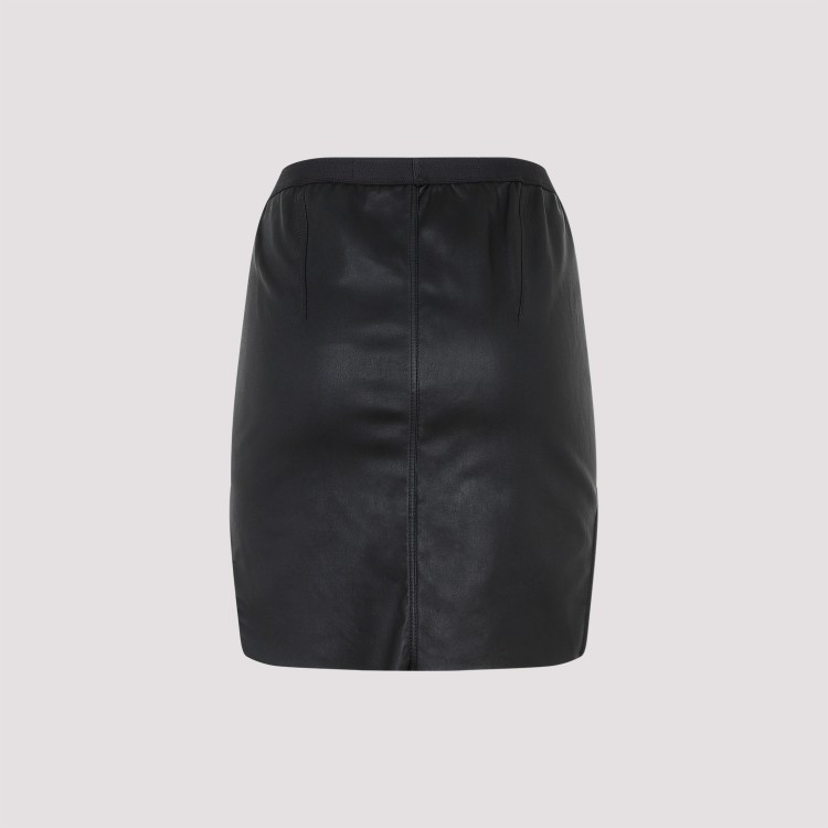 Shop Rick Owens Black Leather Diana Mini Skirt