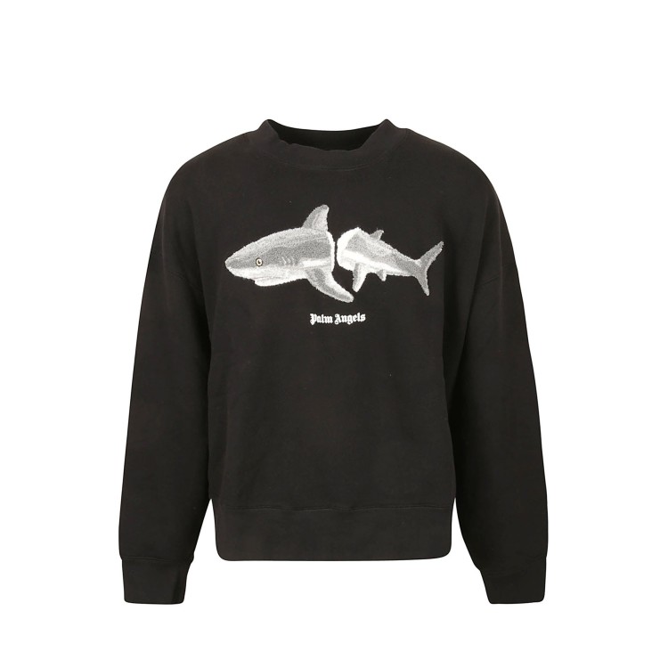 Shop Palm Angels Shark Sweatshirt In Black