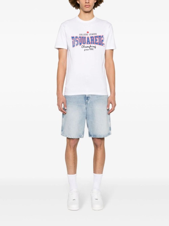 Shop Dsquared2 College Logo-print T-shirt In White