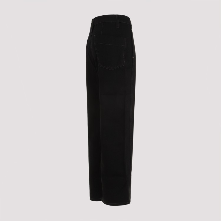 Shop Lemaire Twisted Black Cotton Pants