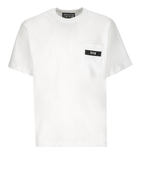 Versace Jeans Couture T-shirt With Patch Logo In White