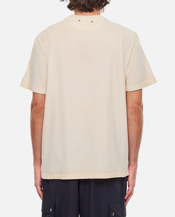 Shop Golden Goose Cotton T-shirt In Neutrals