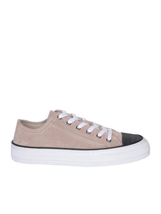 Shop Brunello Cucinelli Leather Sneakers In Pink