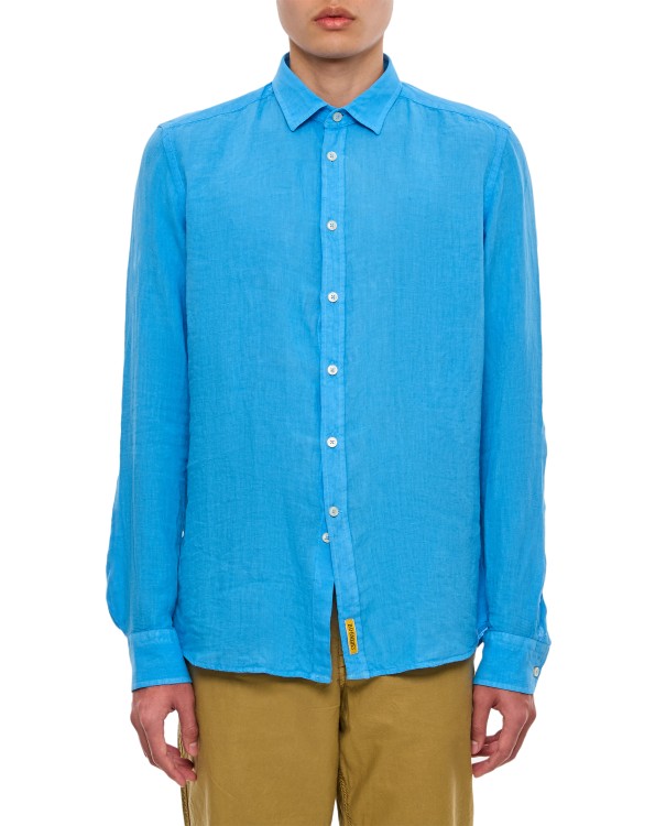 Shop B.d.baggies Linen Shirt In Blue