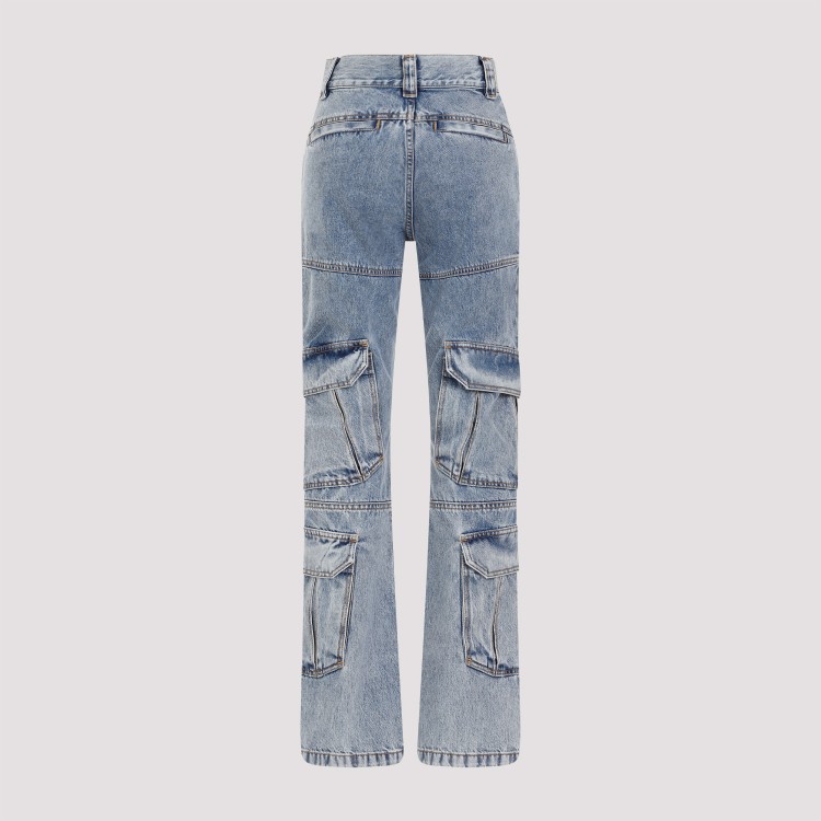 Givenchy High-rise Straight-leg Cargo Jeans In Blue