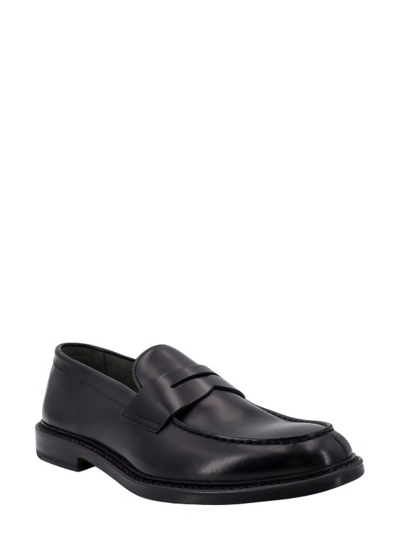 Shop Doucal's Leather Loafer In Black