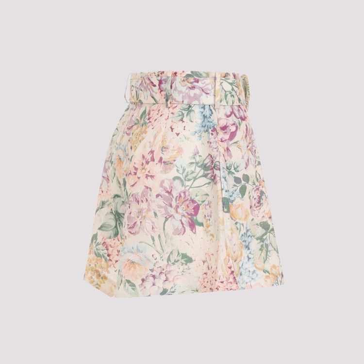 Shop Zimmermann Halliday Tuck Short In Multicolor