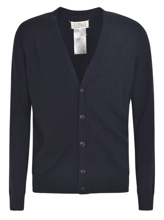 Shop Maison Margiela V-neck Cashmere Cardigan In Black